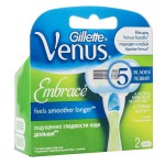 Кассеты для станков для бритья для женщин, Gillette (Жиллет) 2 шт винус эмбрас
