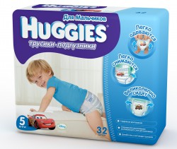 Подгузники-трусики для мальчиков 30 шт. Huggies литл волкерс джамбо 16-22 кг р. 6