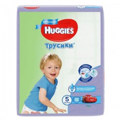Подгузники-трусики для мальчиков 32 шт. Huggies литл волкерс джамбо 13-17 кг р. 5