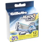 Кассеты для станков для бритья, Gillette (Жиллет) 12 шт мак 3 турбо